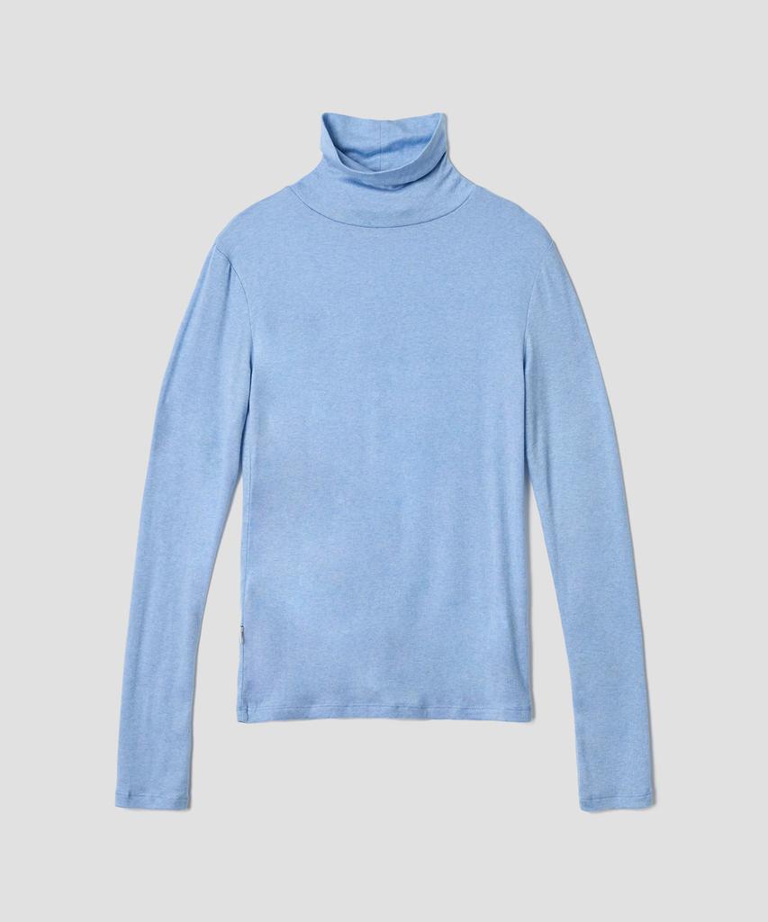 TTUDEMENT Basic Roll-Neck Pullover_L.Blue