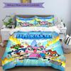 3Pcs Unikitty Adventure Time Bedding Set Quilt Cover Pillowcase Home Christmas Xmas Halloween Gift 1 Duvet Cover 2 Pillowcase M929350