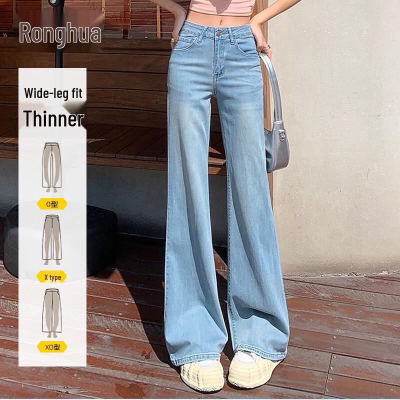 

Women s American Style Blue Wide-Leg Flare Denim Jeans XL