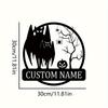 Personalizable Bat Metal Wall Art Family Name Sign Home Garden Outdoor Holiday Gift