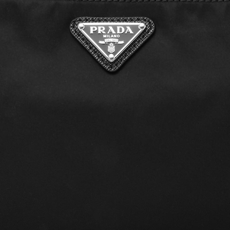 Prada Classic Fashion Zipper Closure Detachable Wrist Strap Strapless Nylon Clutch Wristlet Handbag Men handbags Black 2NH004-2DMH-F0002