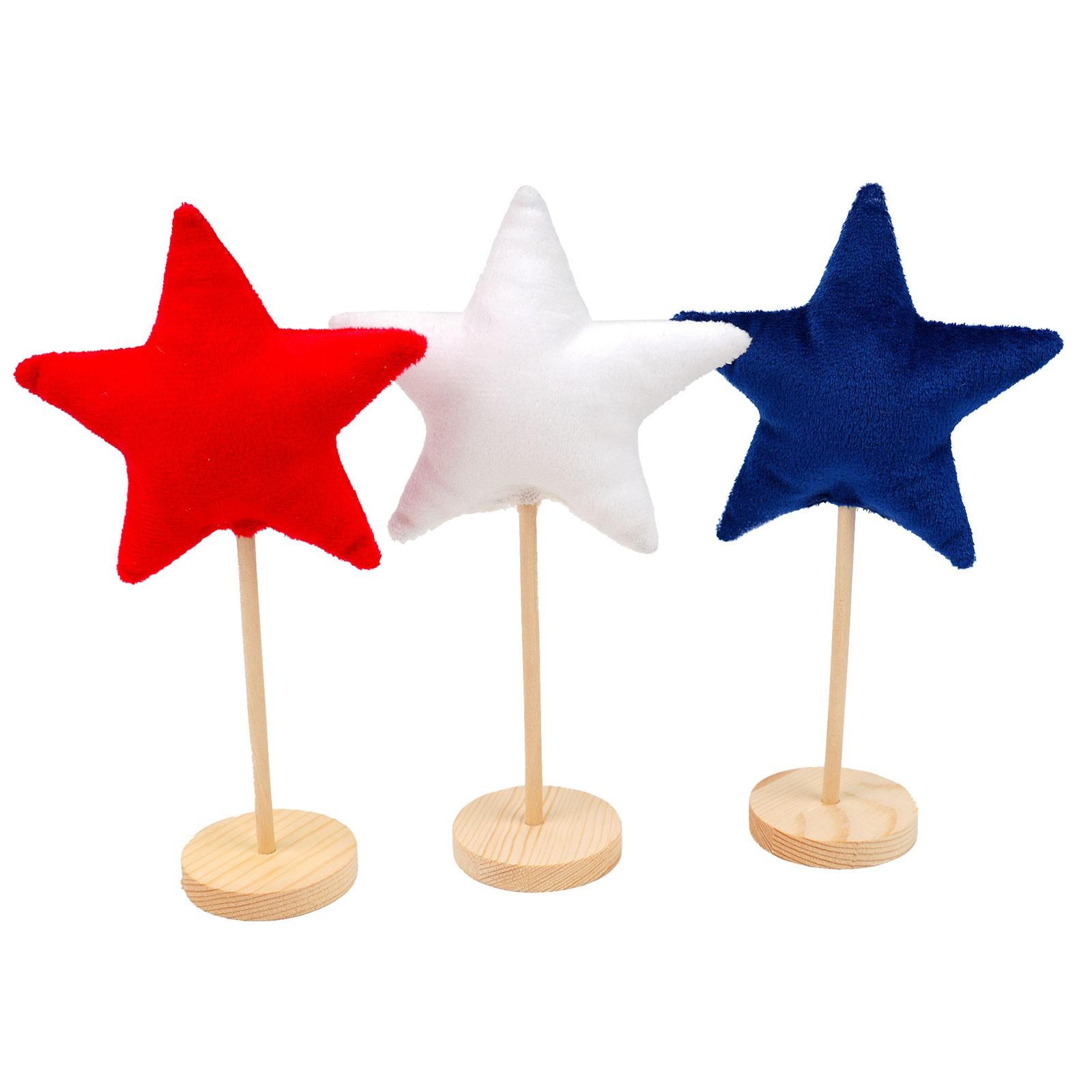 

Украшение на День Независимости Звезда Деревянная основа Настольные Декоративные Украшения One Size