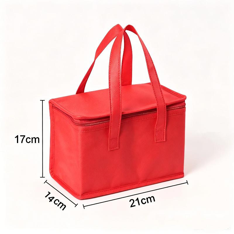 Thermal Insulated Food Delivery Bag Tear Resistant Aluminum Foil Lining Reusable Zipper for Commercial Food Delivery Service