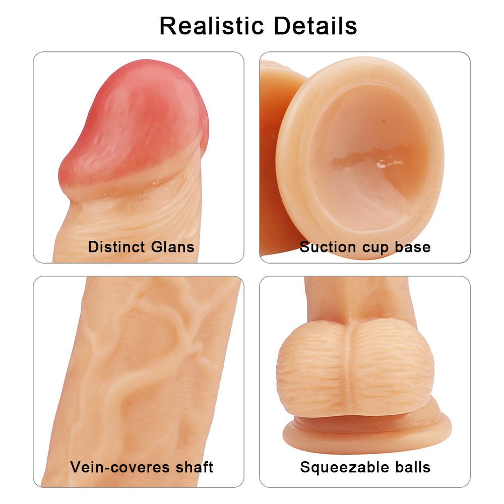 Dildo RUNYU Waterproof Adult Soft Sex Toy for Women Men