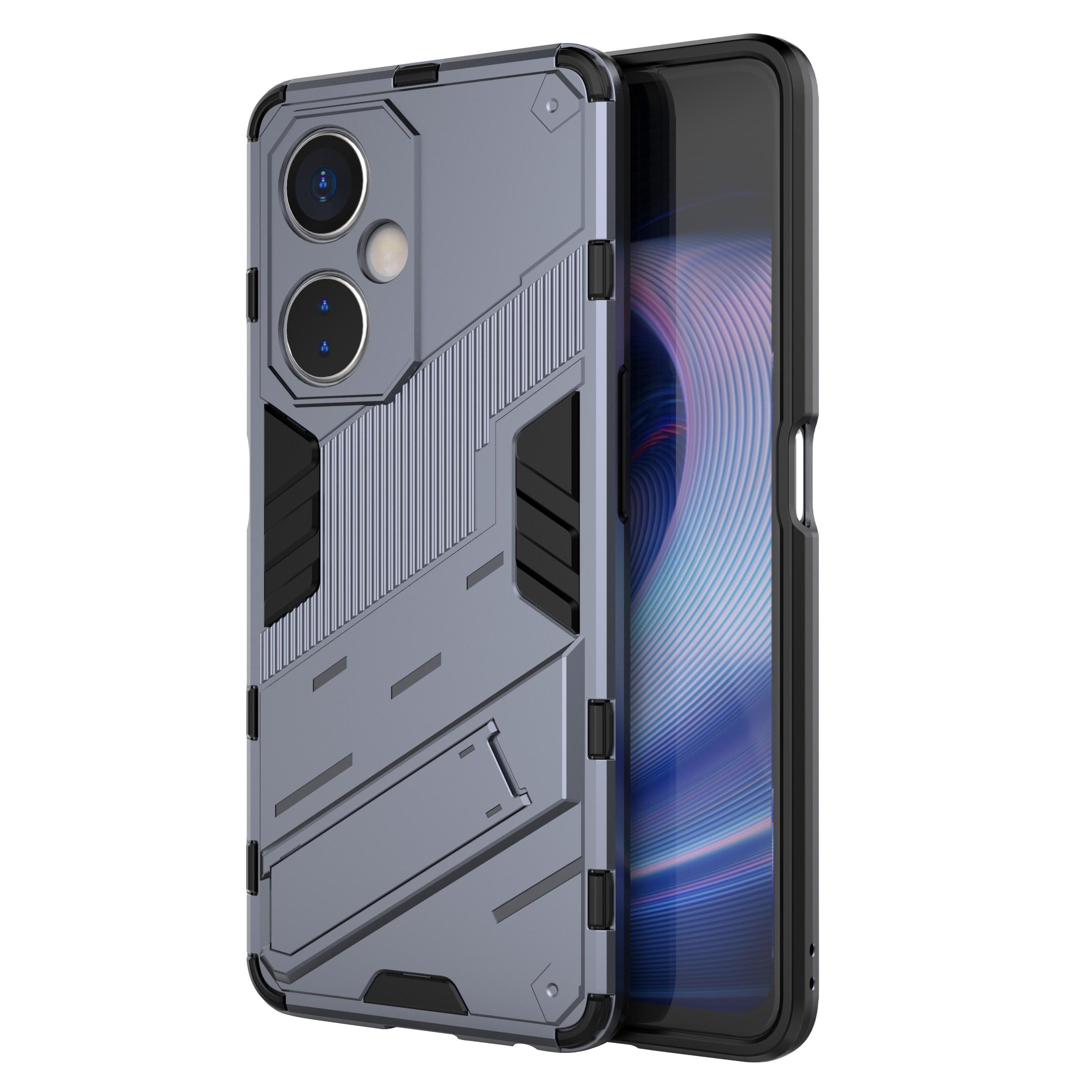 

For OnePlus Nord CE 3 Lite 5G/Nord N30 5G Kickstand Phone Case TPU+PC Anti-Scratch Back Cover Grey