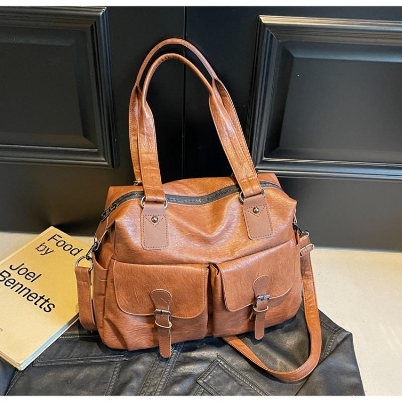 Large capacity bag women's autumn and winter new fashion shoulder handbag casual versatile messenger tote bag