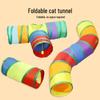 Rainbow Cat Tunnel & Teaser Toy - Self-Amusement, Boredom Relief, Physical Exercise for Kittens