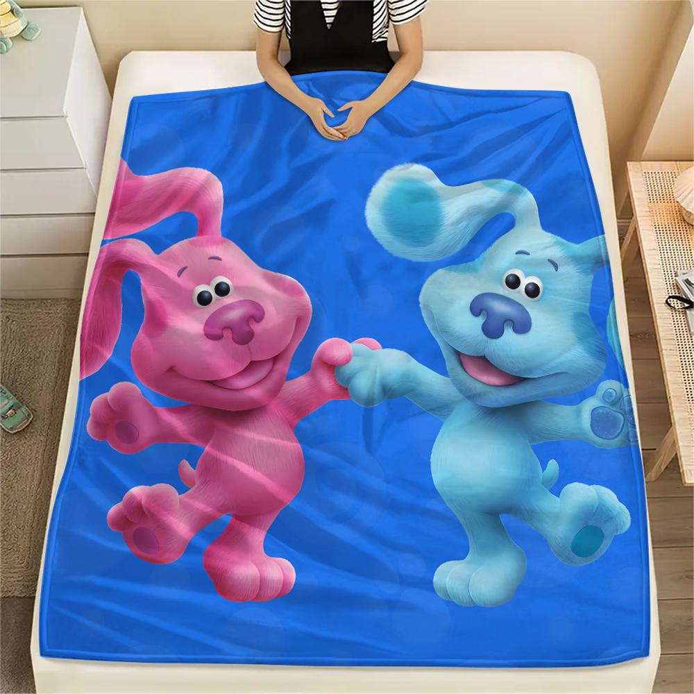 1 Manta de Franela con Estampado de Blue's Clues, Alta Calidad para Todas las Estaciones, Decoración del Hogar, Calidez y Comodidad, Perfecta para Regalos de Navidad