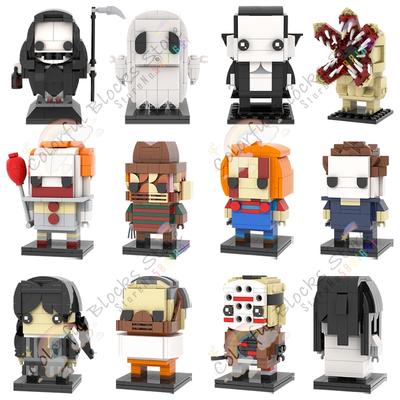 Horror Series Characters MOC Building Blocks Creative Movie Cartoon Mythic Action Figure Model DIY Assembly Bricks Toys For Kids