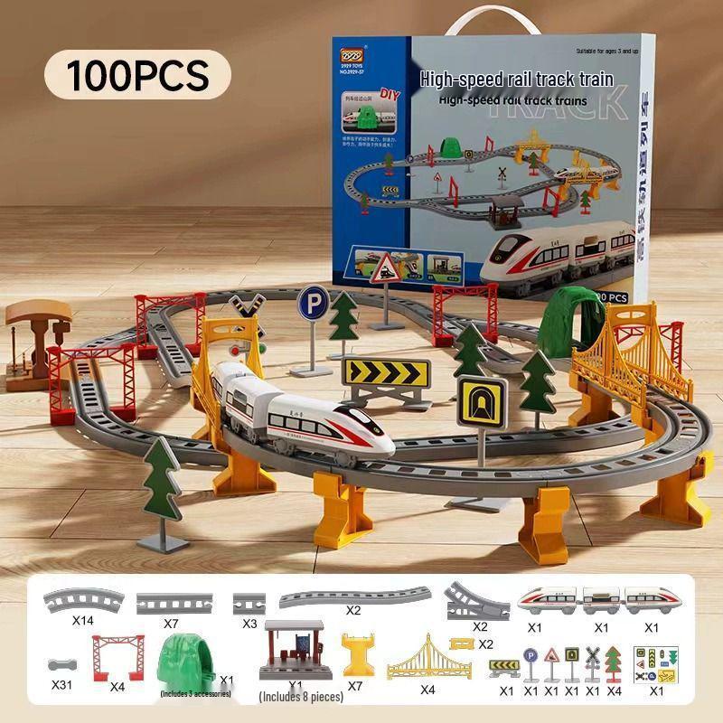 Free Shipping Assembled Fuxing Hao High-Speed Electric Train Set for Toddlers