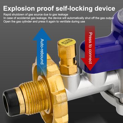 Home Use Tanks Pressure Regulator With Gauge Safe Explosions Proof Valves Low Pressure Valves For Cooking
