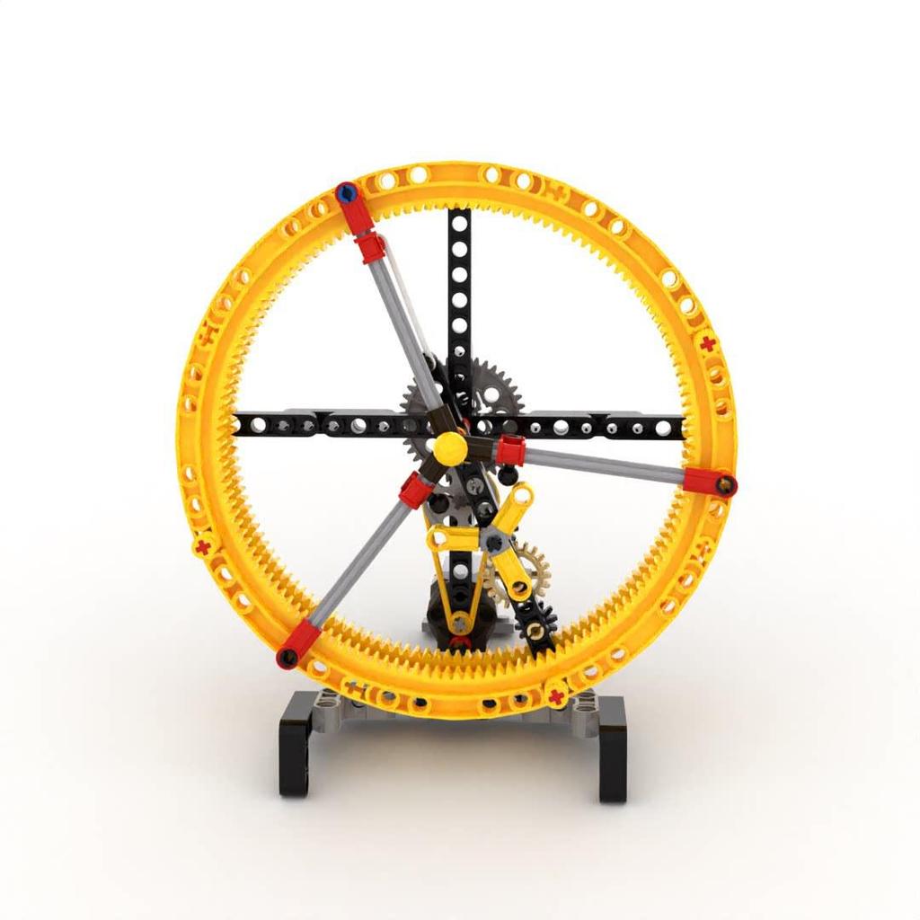 Single-Axis Flywheel Technic Set: Electric DIY Engineering Model Display