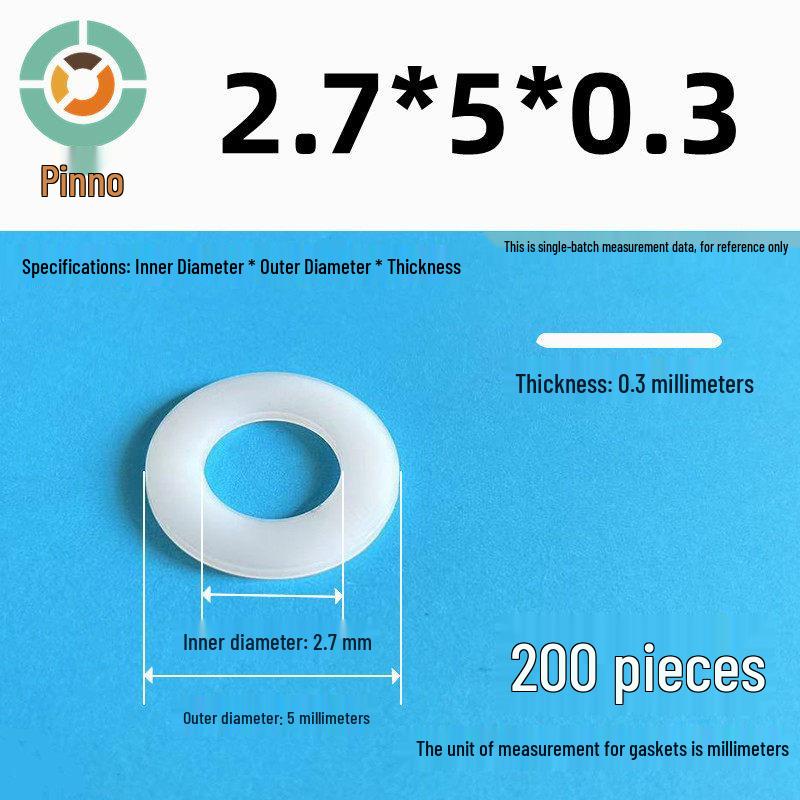 Thickened Nylon Plastic Flat Washer: Hard Plastic Gasket M2-M16