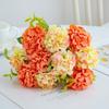 3D 10 Heads Artificial Hydrangea Flowers Arrangement Plastic Fake Flower Fake Plants Silk Flowers Home Decor