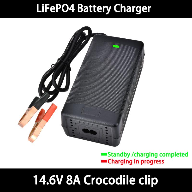12V 8A 14.6V 8A Lifepo4 Ladegerät AC 100-240V 4S 12V/12.8V Lithium-Eisenphosphat-Akkupack-Ladegerät Es wird mit einem Lüfter geliefert