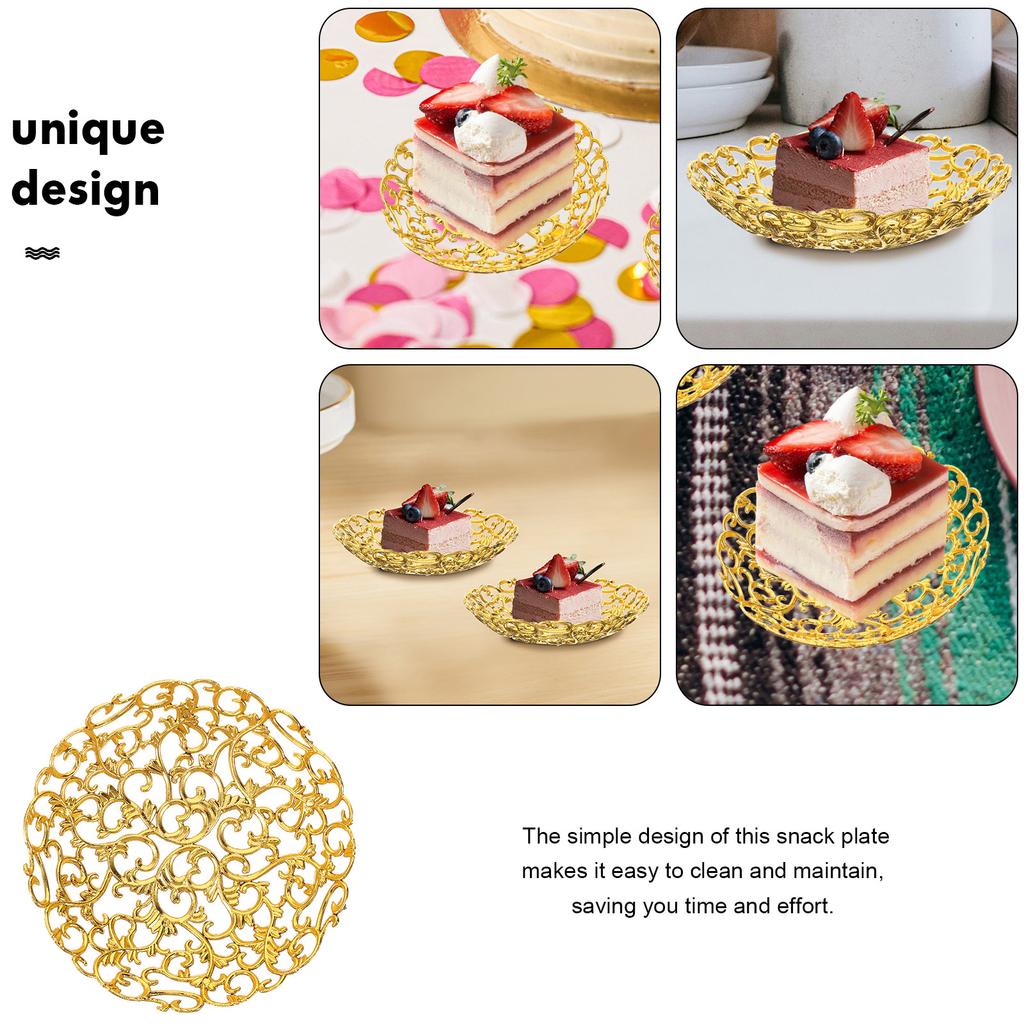 12 Pcs Cake Tray Ramadan Cookie Food Trays Tableware Decorate Serving Plastic Eid Mubarak Banquet