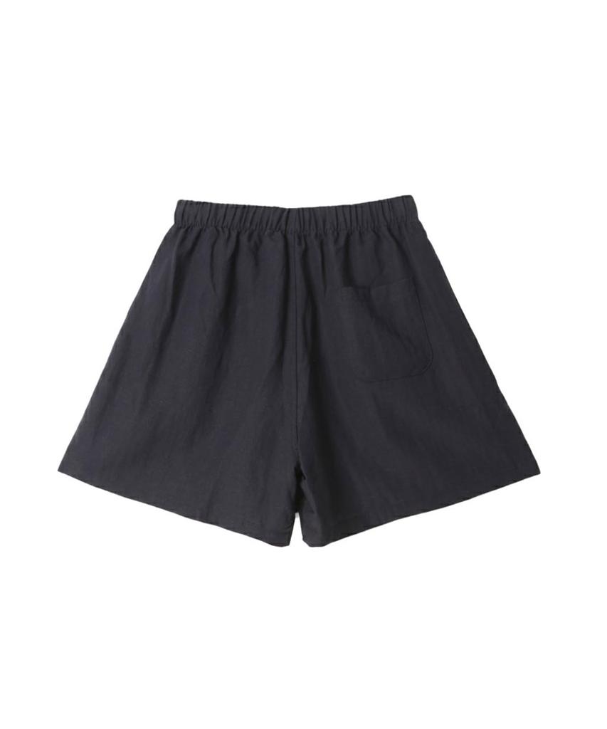 VIKINI VENDER Della Linen Elastic Waist Pants - Navy