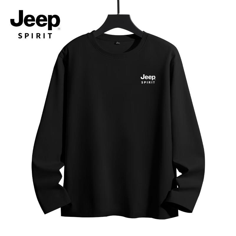 Мужская повседневная футболка JEEP SPIRIT с круглым вырезом и длинным рукавом