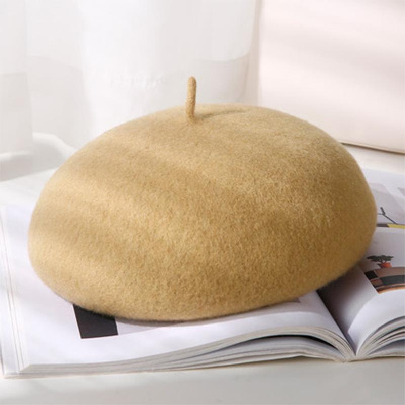 Women New Fashion Casual Breathable Knitted Linen Beret Hat Painter Cap Ladies Outdoor Beret In Winter Autumn