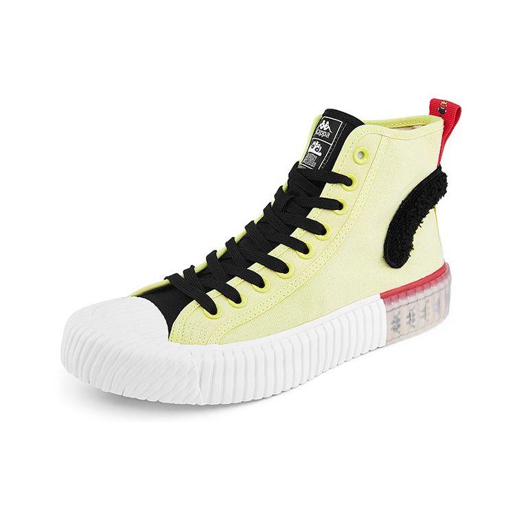 Crayon Shin-chan X Kappa Retro Logo High-Top Skate Shoes Unisex sneakers Yellow Black KPCTGVS87-216