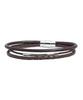 The Shirts Studio Brown Layered Minimal Leather Bracelet