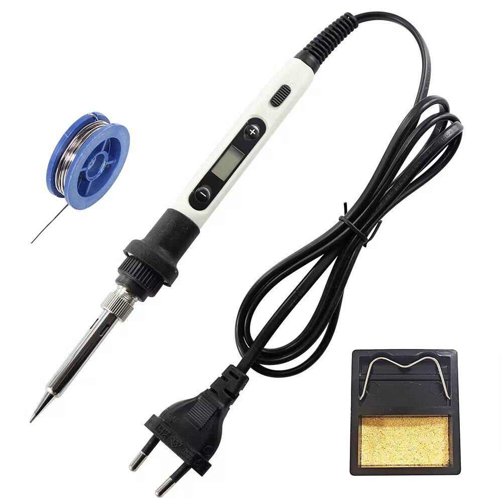 80W Electric Soldering Iron Adjustable Temperature LCD Digital Display Switch 110V 220V Welding Solder Repair Tools US EU Plug