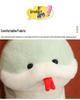 S-Shaped Green and White Snake Plush Pillow - Leg-Clamping Side Sleeper and Backrest Pillow