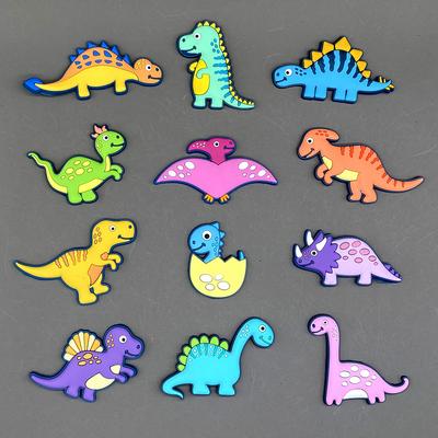 12pcs/set Cartoon Dinasour Refrigerator Magnets for Kids Cute Animal Fridge Magnet PVC Magnetic Magnets for School Locker