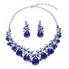 2026 European and American Fashion Temperament Versatile Gem Necklace Earrings Set Bridal Ball Dress Accessories