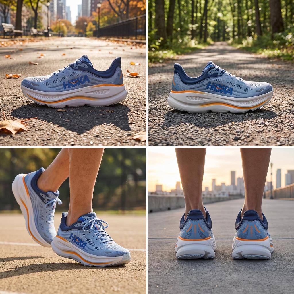 HOKA Bondi 9 Drizzle Downpour Unisex Sneakers Blue 1162011-DNP