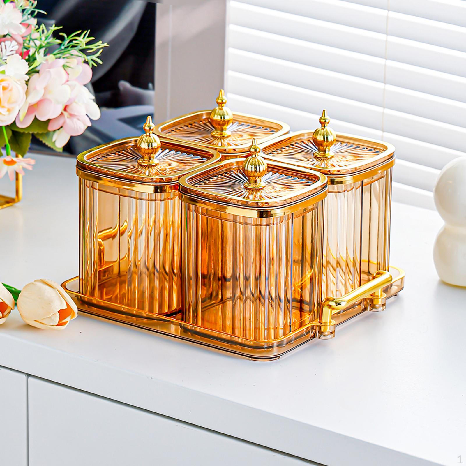 

Контейнер для сухофруктов, закуска, конфеты, орехи, блюдо с крышкой для свадебных праздничных приправ янтарь