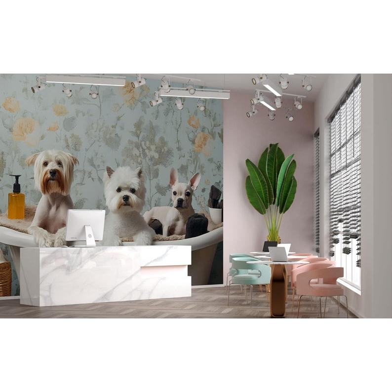Dog in the bathtub tapestry 75x100 чёрный