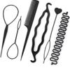 6Pcs/Set Multiple Magic Hair Braided Tool Women Girl Hair Donut Bun Maker Hairpins Twist Hair Clip Styling Tool Hair Accessory