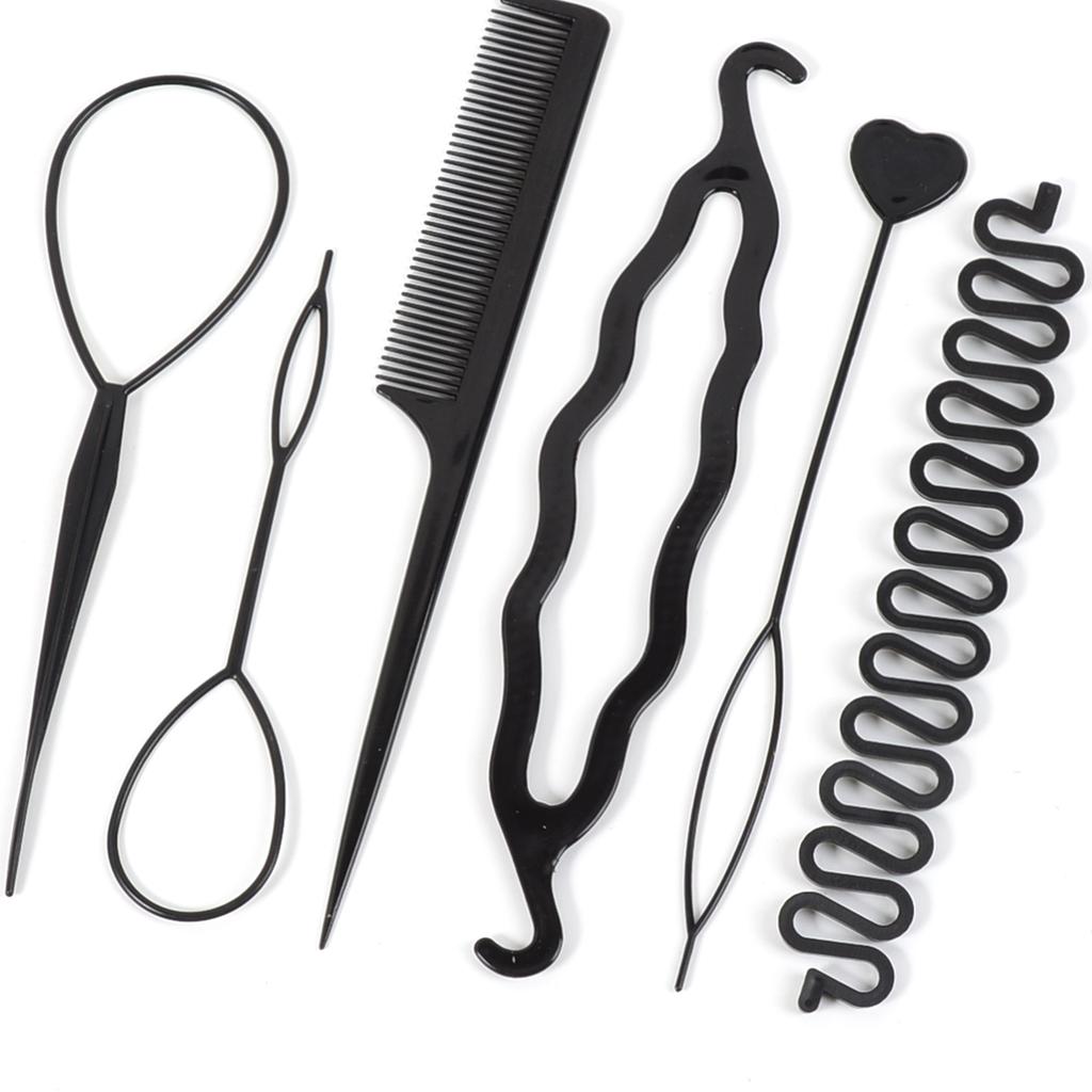 6Pcs/Set Multiple Magic Hair Braided Tool Women Girl Hair Donut Bun Maker Hairpins Twist Hair Clip Styling Tool Hair Accessory