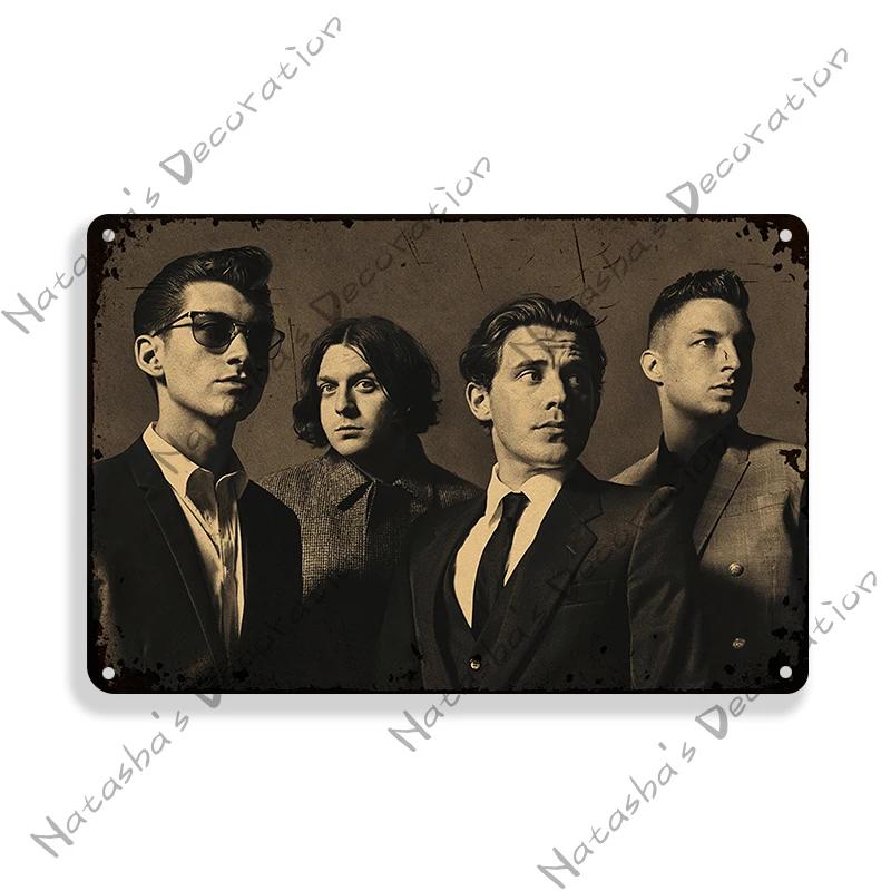 Indie Rock Sign Rock Band Wall Sign Arctic Monkeys Metal Signs Music Metal Sign Rusty Vintage Poster Home Club Pub Bar Decor