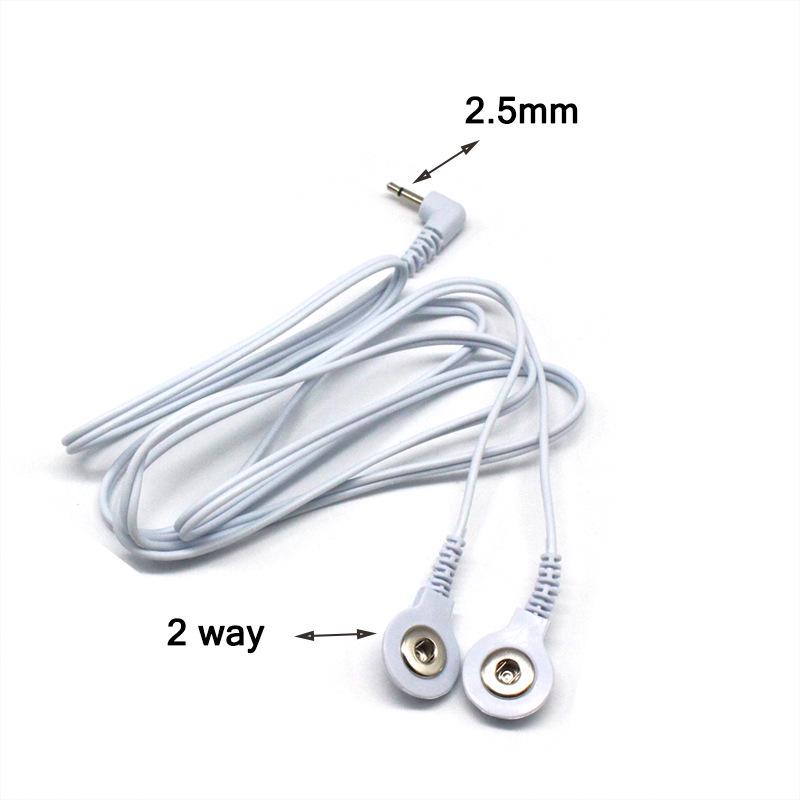 

Электрод для импульсного массажера DC2.5 с локтевым изгибом, провода-защелки и кнопки (Варианты 1 к 2 и 1 к 4) 1 meter wire length