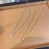 Gypsy Flower Point Diamond Necklace Premium Light Luxury Design Clavicle Chain Live Special For