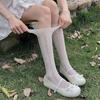 Japanese Pure Desire White Lace Calf Socks Women's Middle Tube Love Summer Thin Simple Thin Legs Ins Tide Outer Wear
