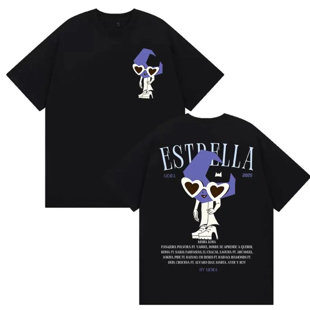 

Rapper MORA Album 2025 Merch T Shirt Men s Retro O-Neck Short Sleeve T-shirts Summer Casual High Quality Fashion T-shirt XXXXXL чёрный