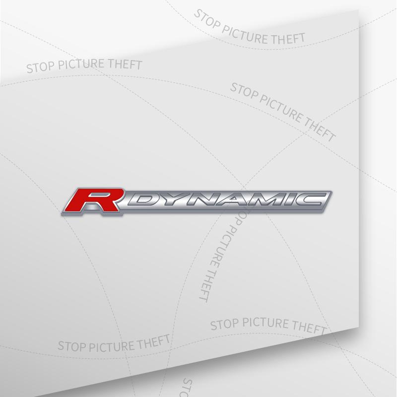 1Pc 3D Metal R Dynamic Logo Emblem Badge Car Rear Tail Bumper Trunk Sticker For Range Rover Discovery Velar HSE SVR