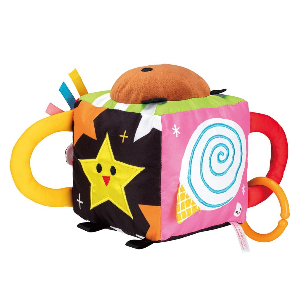 JOYPALETTE Striped Spinning Lots of Fluffy Cube for Going 12 X 22 X 15 Fabric Toy, Fun! Out, Cm,