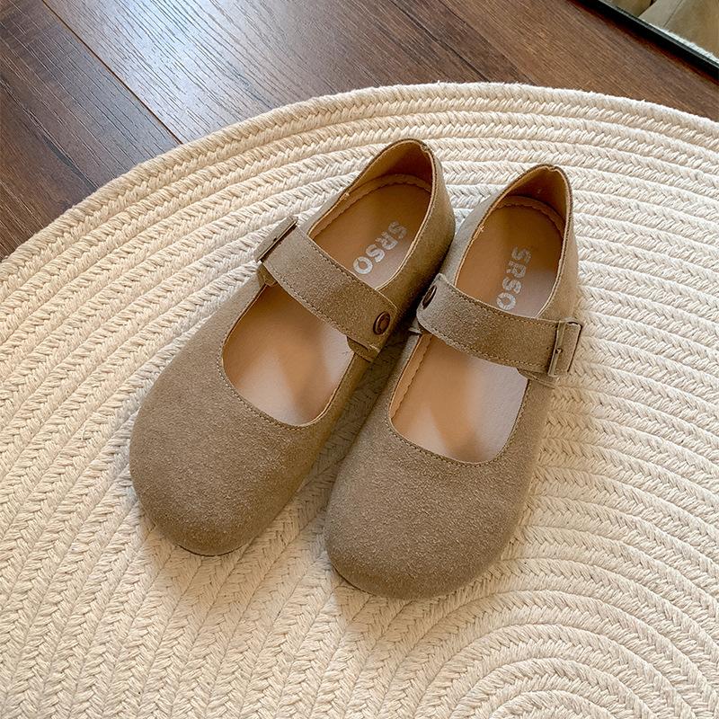 

Повседневная мода ретро туфли с круглым носком и плоским дном с неглубоким горлом женские новинка 2025 года весна и осень универсальные туфли Мэри Джейн 39