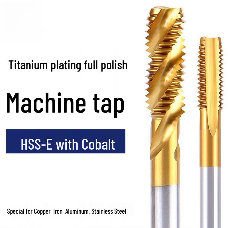 

M12*1 Fine Thread Titanium-Plated Spiral Tap for Stainless Steel