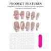Clear Pink Fake Nails with Flash Glitter Natural-looking Easy To Take On and Apply for Women and Girl Nail Salon