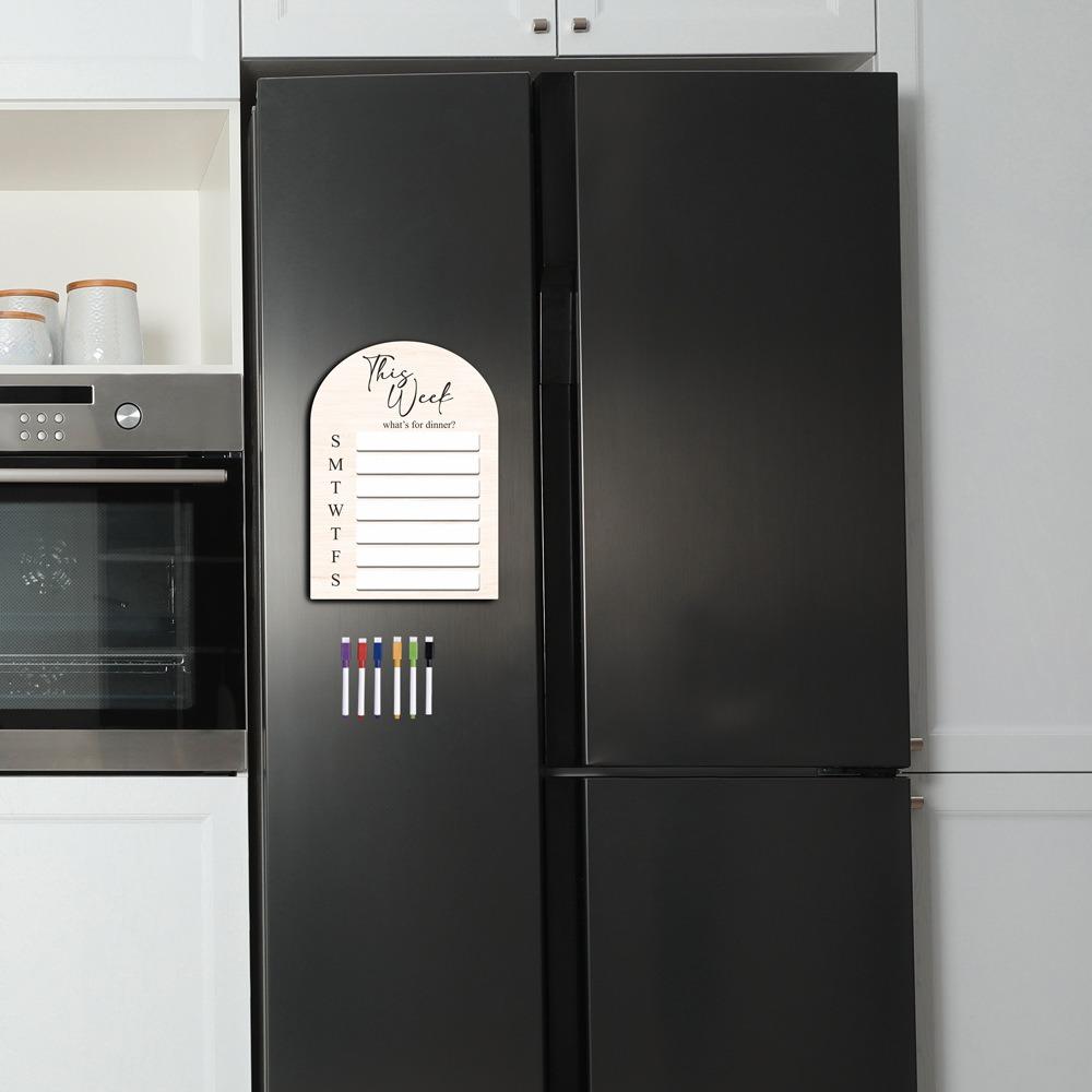 With Pen Weekly Food Menu Board Magnetic Meal Prep Board Multifunctional Food Planning Board Home