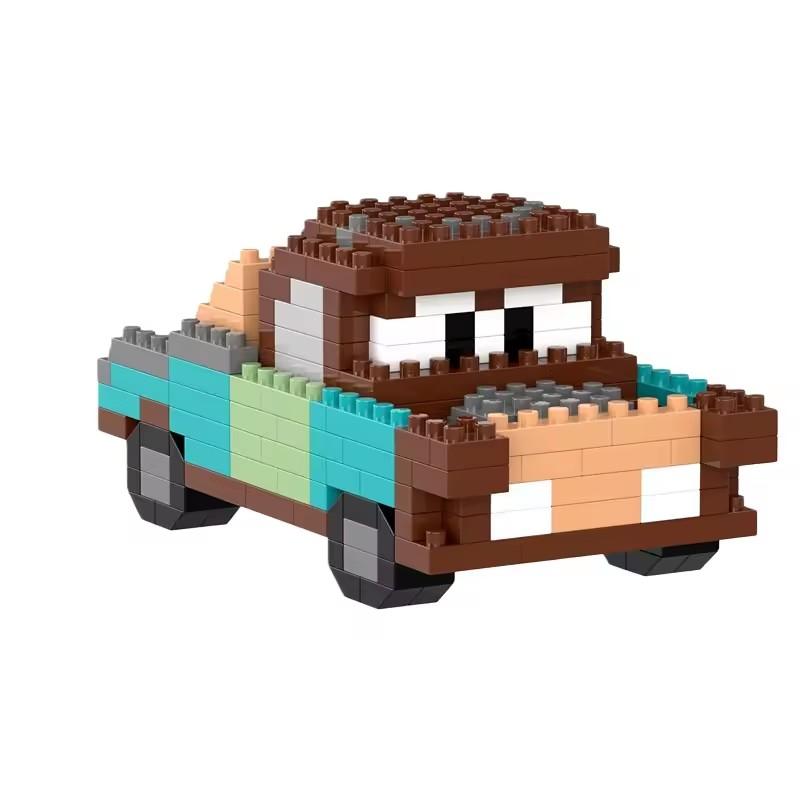 

New Pixar Cars Building Blocks Lightning Mcqueen Mater Sally Cartoon Character Creative Bricks Toys For Birthday Gift no box