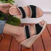 Fashion Fashion Espadrille Wedge Heel Sandals for Women Summer 2025 Lightweight Peep Toe Slippers Woman Chunky Platform Casual Sandalias