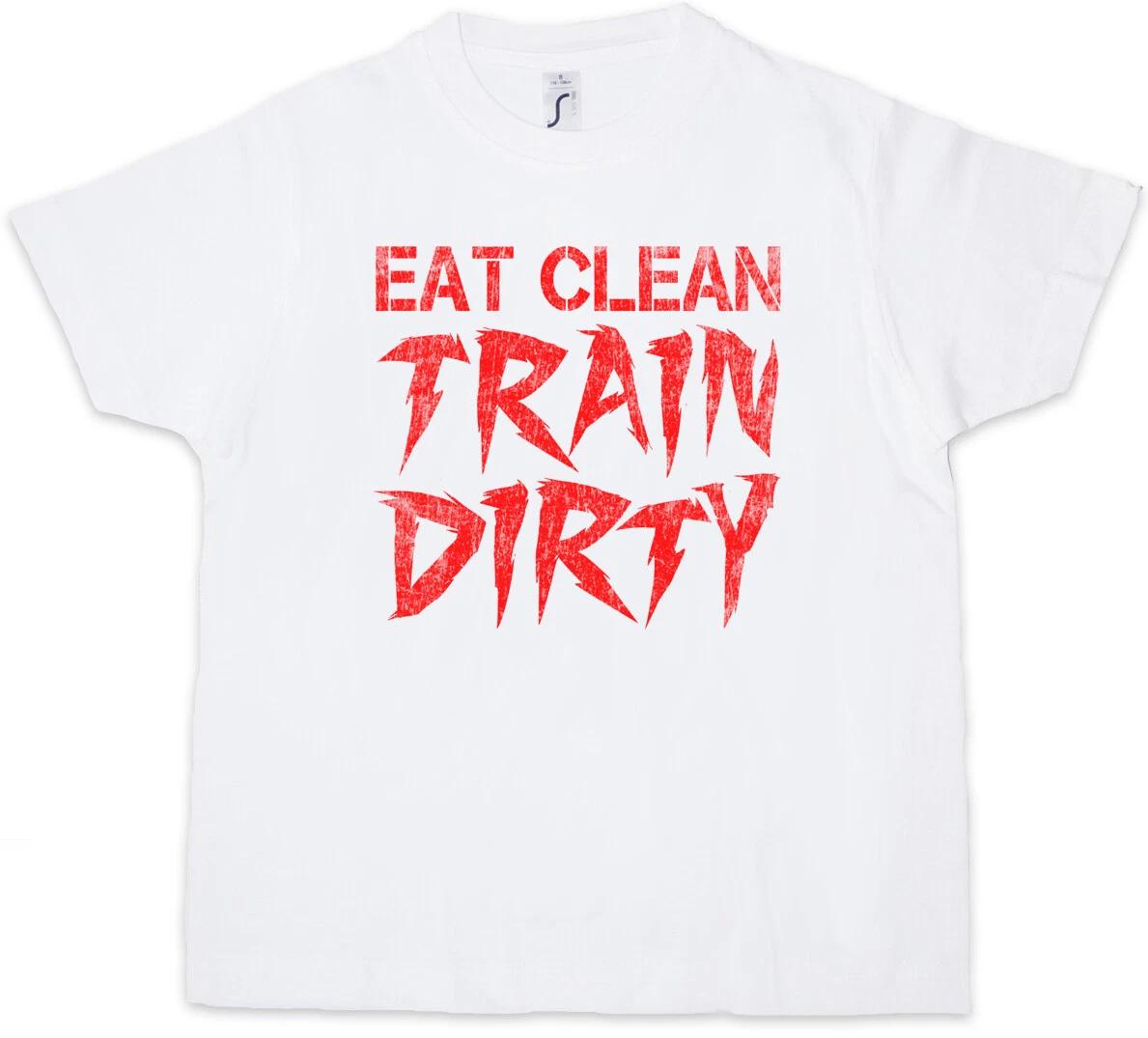 Eat Clean Train Dirty Kids Boys kids boys T-Shirt Pain No Gain Fun Vegan Vegetarian 150