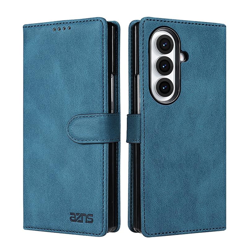 Luxury Business Magnetic Wallet Cards Solt Leather Folding Phone Case for Samsung Galaxy Z Fold 7 6 5 4 3 Bag Book Stand Cover