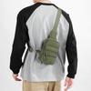 Outdoor Multi-Compartment Men's Chest Bag Solid Color Crossbody Bag